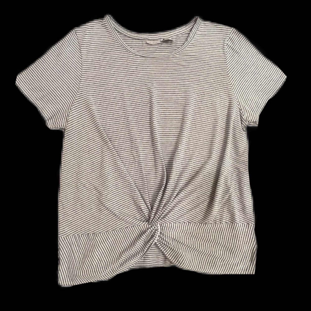 Max Studio Front Knot Shirt Striped XL